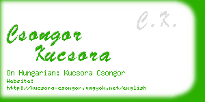 csongor kucsora business card